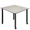 Regency Kee Mobile Tables, 48 W, 48 L, 29 H, Wood, Metal Top, Maple TBMC4848PLBK - alternate 1
